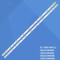 LED bar(2) For Toshiba 32W3453 32W3453R 32W1333DG 32W1333DB 32L3863DG For Hitachi 32HE1000 DLED32265 DLED32167 VES315WNDS-2D-N03