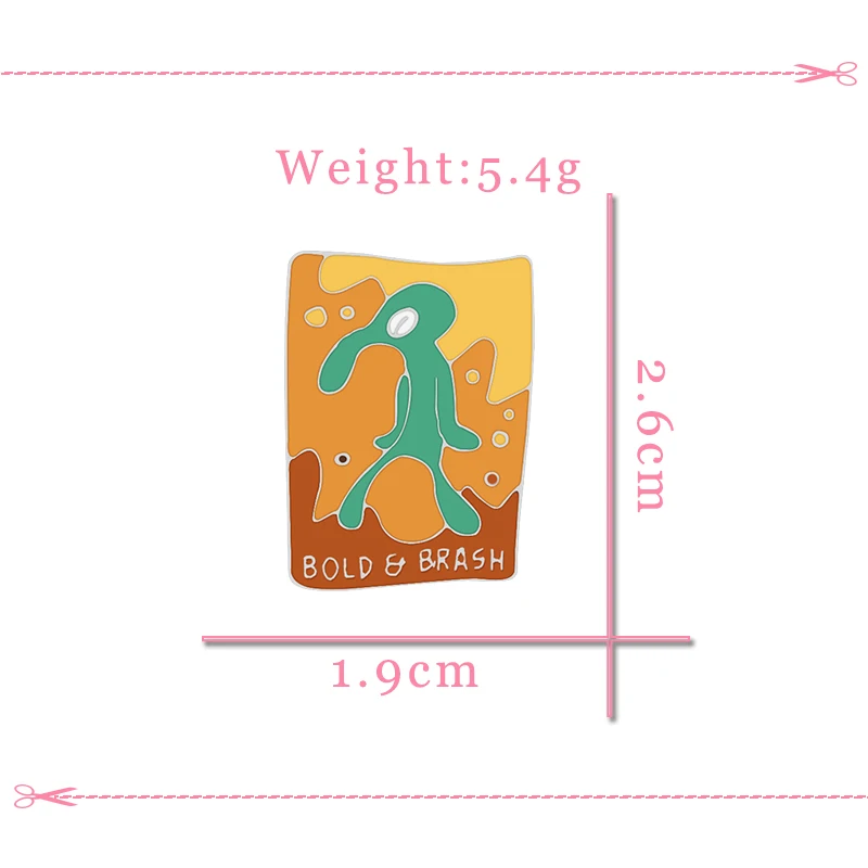 الكرتون الغريبة بروش الفن الجدة فريد المينا دبابيس جريئة براش شارة حسب الطلب الدنيم ظهره التلبيب دبوس مجوهرات هدايا للرجال النساء