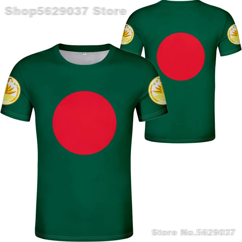 Bgd BANGLADESH T Shirt Country College T-shirt Diy Bd Bengali Nation Flag Clothes Black Print Free Custom Made Jersey Casual