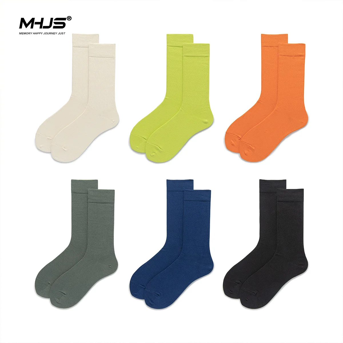 

Sufeng Street fluorescent socks solid color medium tube socks men's and women's sports skateboard cotton stockings