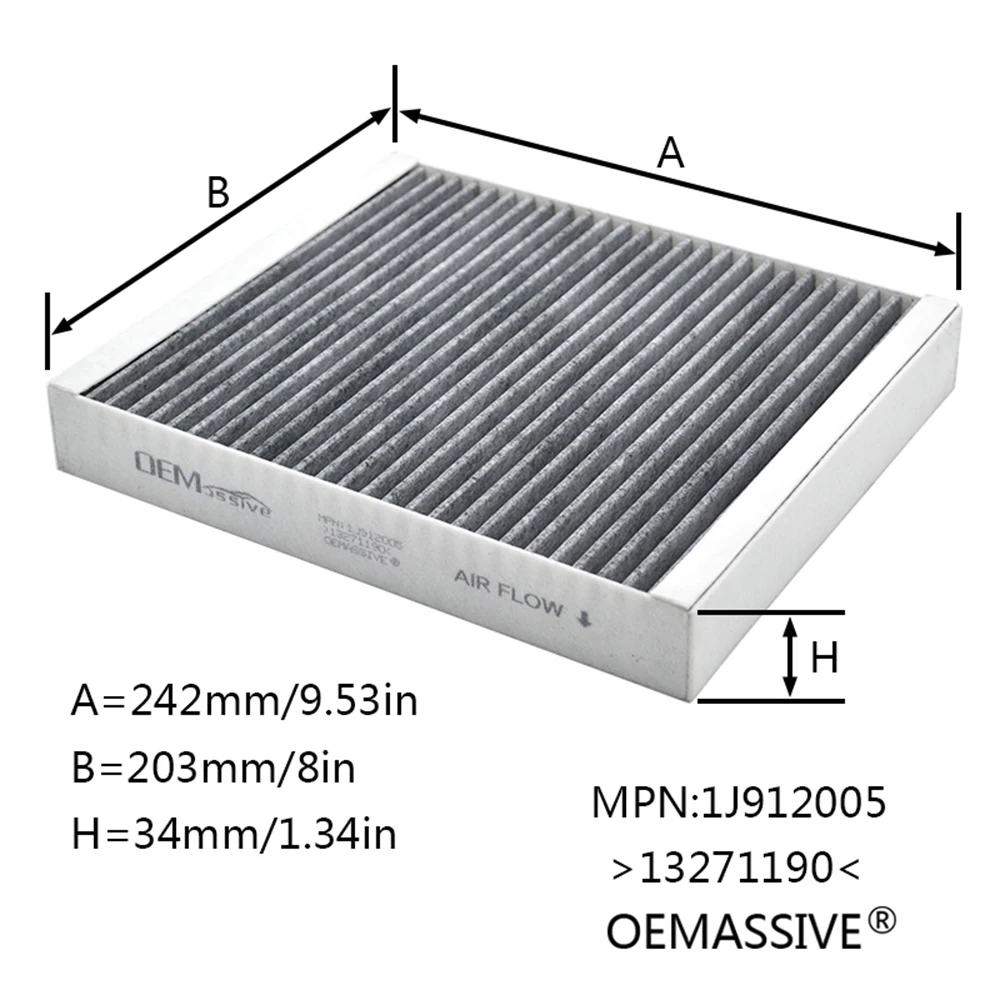 Car Pollen Cabin Air Filter For Chevrolet Aveo Cruze Malibu Orlando Trax Volt T300 J300 J305 J308 V300 J309 13271190 13271191