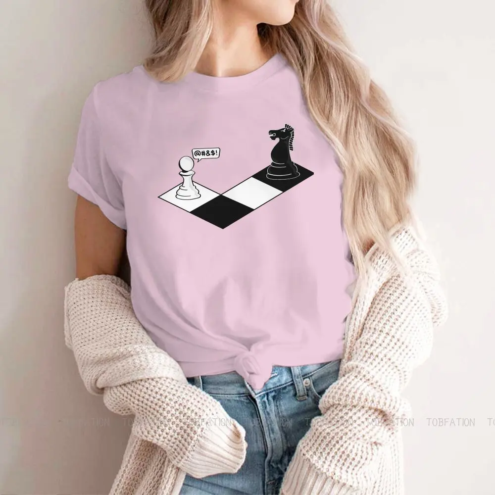 Chess TShirt for Woman Girl Knight Takes Pawn Soft Summer Sweatshirts T Shirt High Quality Trendy Loose 4XL