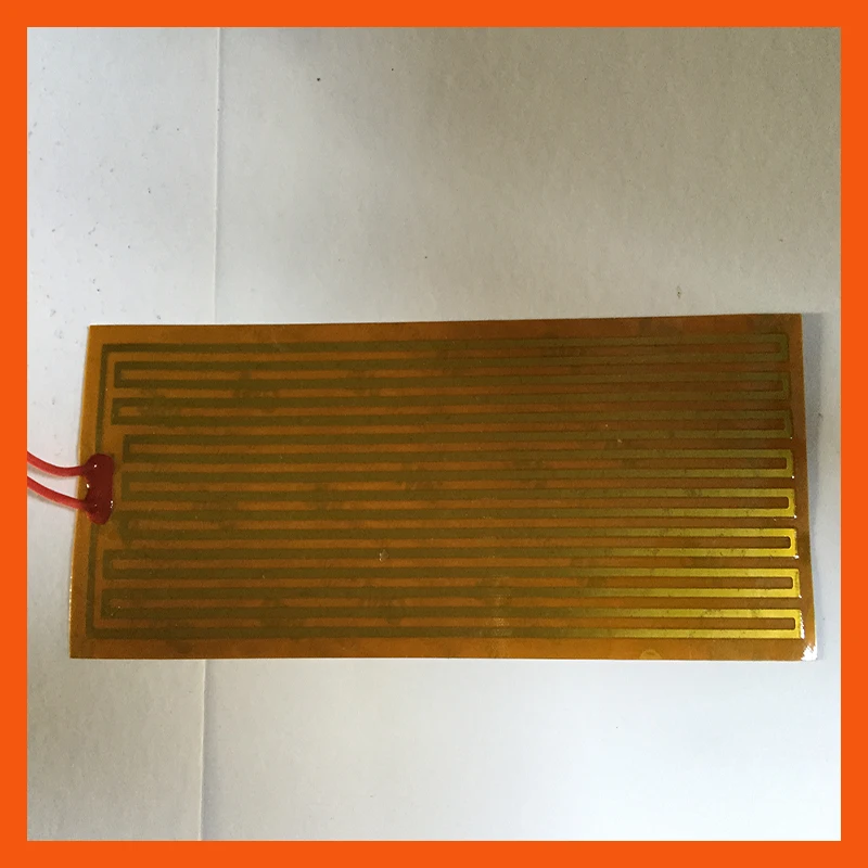 8x100mm 12V 2.5W PI film heating film polyimide heater heat rubber electric element heating pan Element For 3D Printer