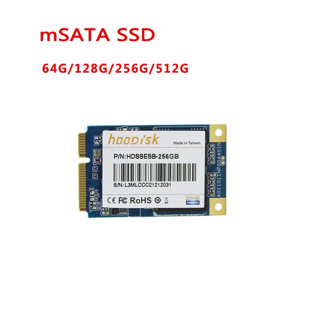 الصناعية mSATA SSD SATA3 3D 32G/64G/128GB/256G /512GB Phison Chip TLC