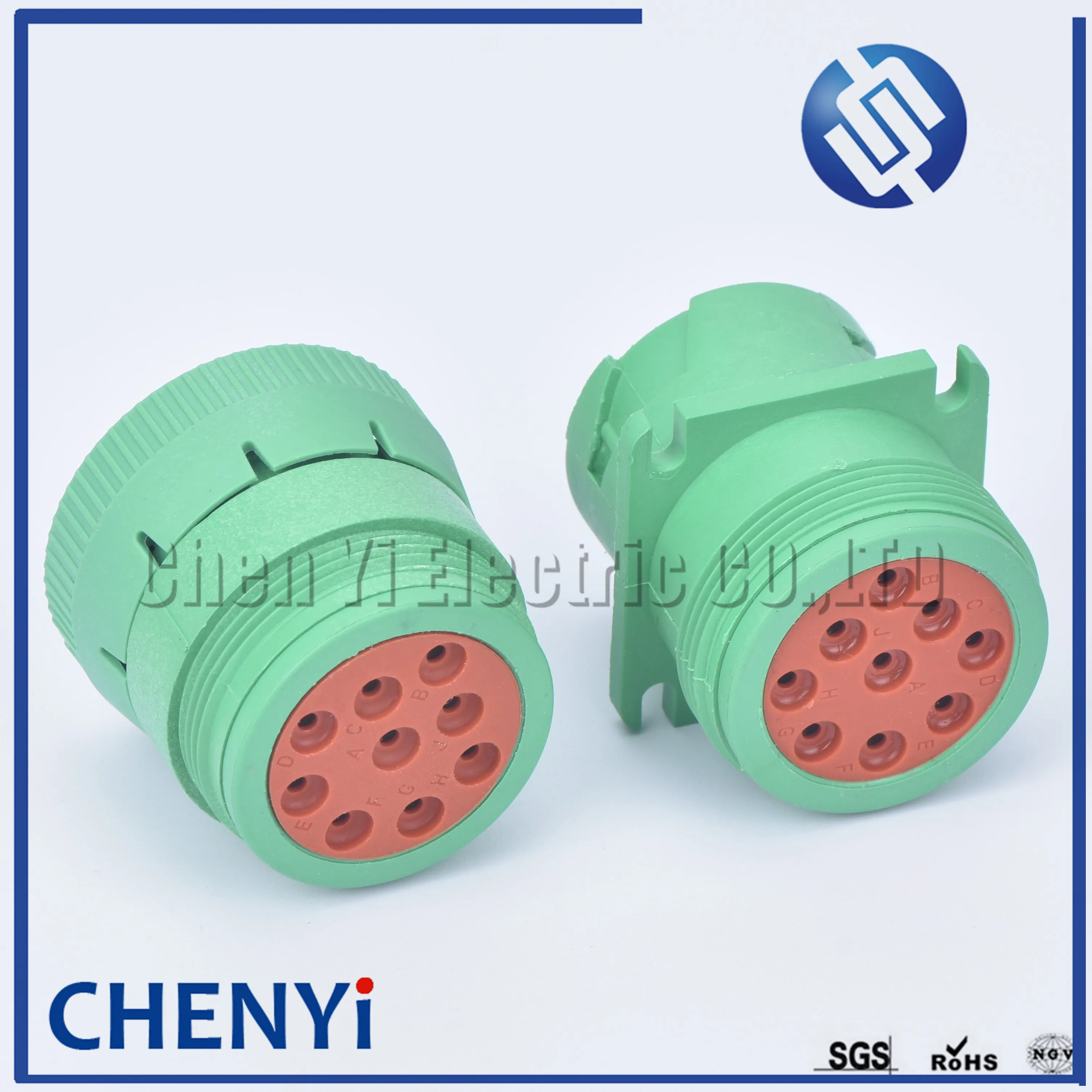 Green Deutsch 9 pin waterproof auto connector Diagnosctic Tool circular Connector HD16-9-1939S HD10-9-1939P for Track J1939