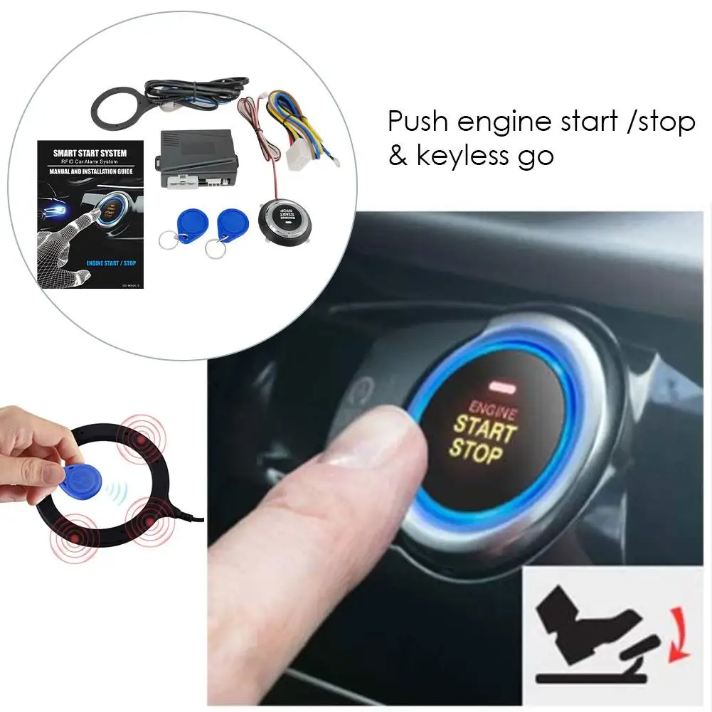 

Portable Car Engine Button Durable Engine Start Stop Push Button Auto Ignition Starter Accessories for Improving Driving Safety