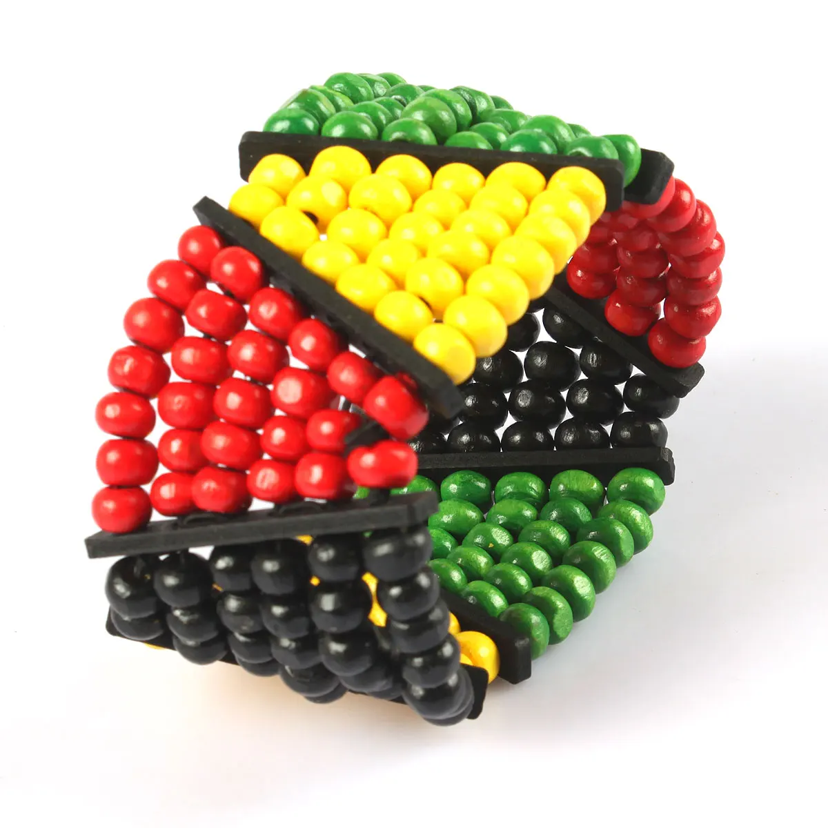 Jamaican Wooden Rosary Beads Bracelets Rasta Caribbean Multicolor RGY Hip-Hop street culture reggae