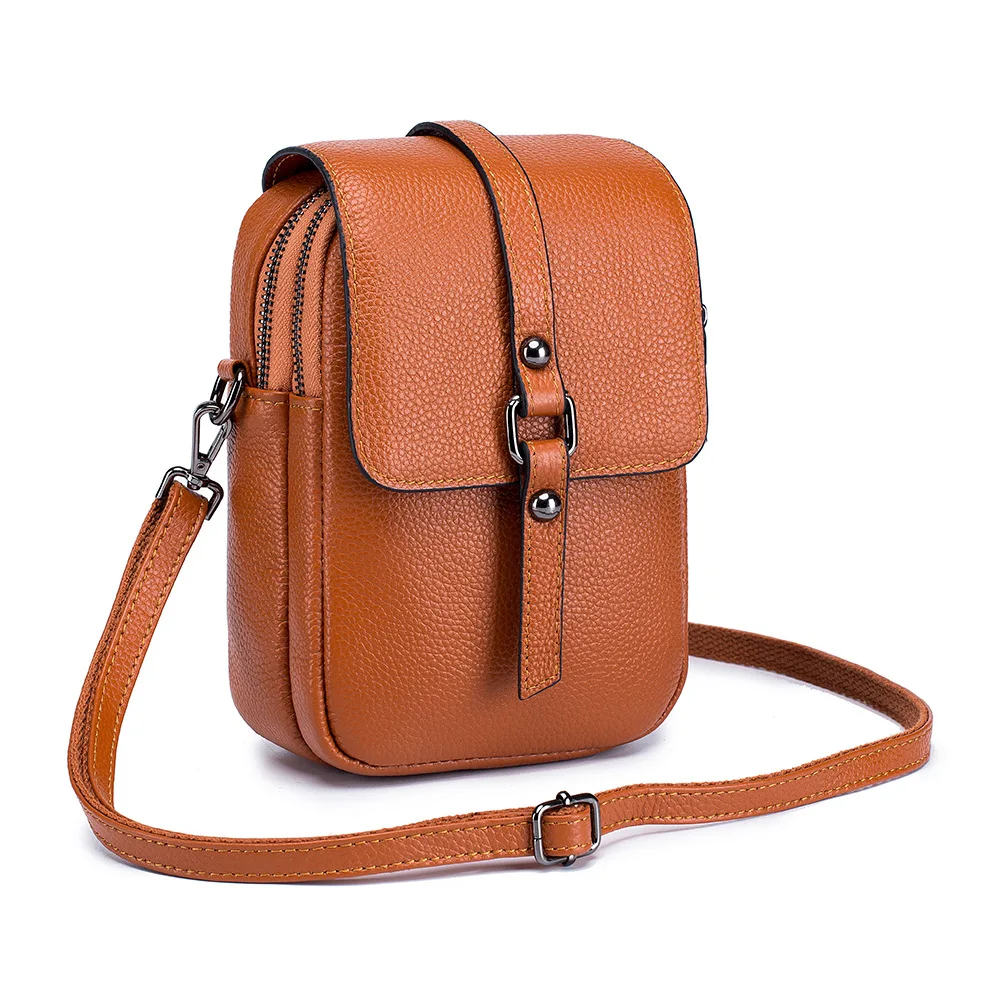 SOUTH GOOSE 2024 New Fashion Women's Messenger Bag Genuine Leather Female Small Shoulder Bag Ladies Handbag Bolsa Feminina