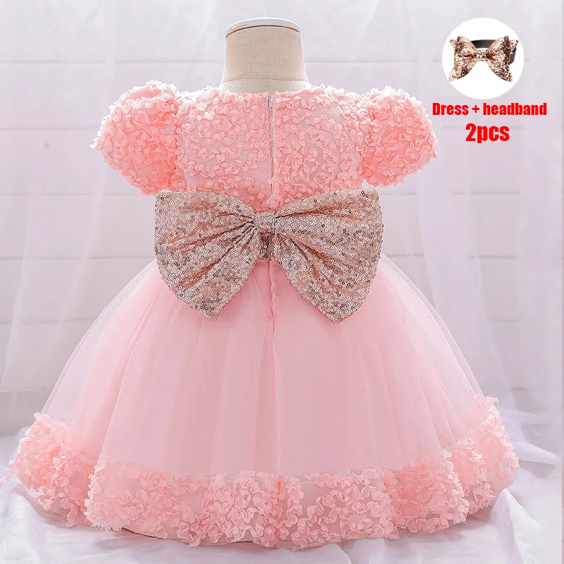 Baby Clothes Girls Party Dress Flower Girls Princess Clothes Kids Costume Elegant Fluffy Dresses First Communion Baptism Vestido