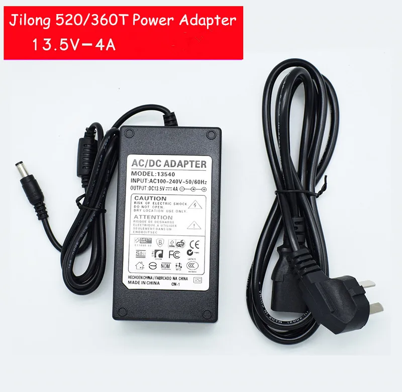 Jilong KL-520/360T Optical Fiber Fusion Splicer Power Adapter AC/DC Charger Adaptor 13.5V 4A Made in China