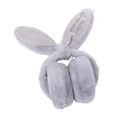 Oreilles de lapin en peluche pliables pour femmes, protège-oreilles tendance populaire, résistant au froid et chaud, automne et hiver