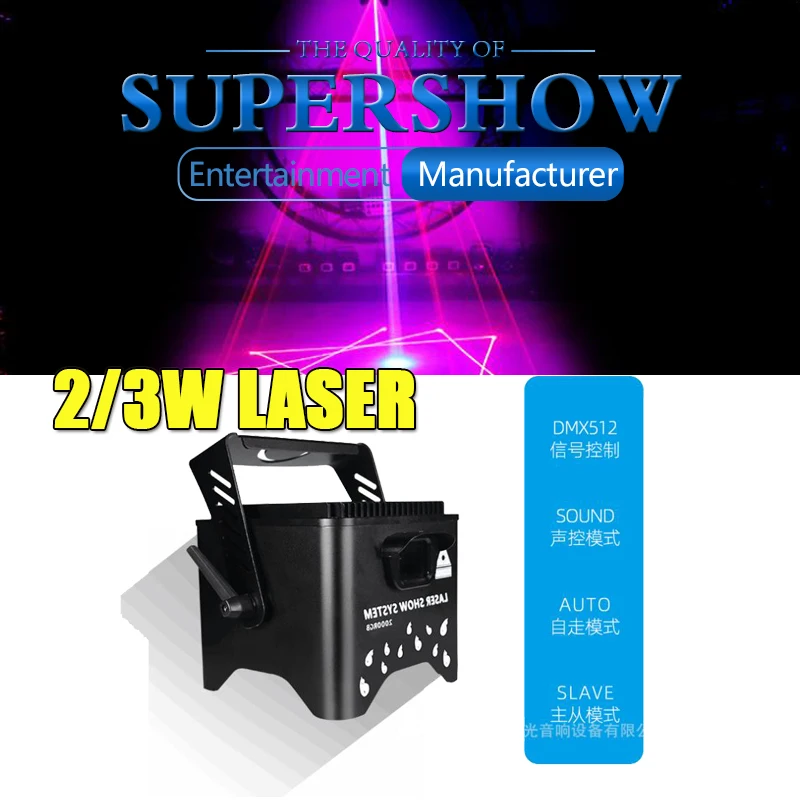

3W Waterproof Stage Effect Lighting Laser Projector DMX Sound Auto Modes For DJ Disco Party Event Concert Show Outdoor Lamp