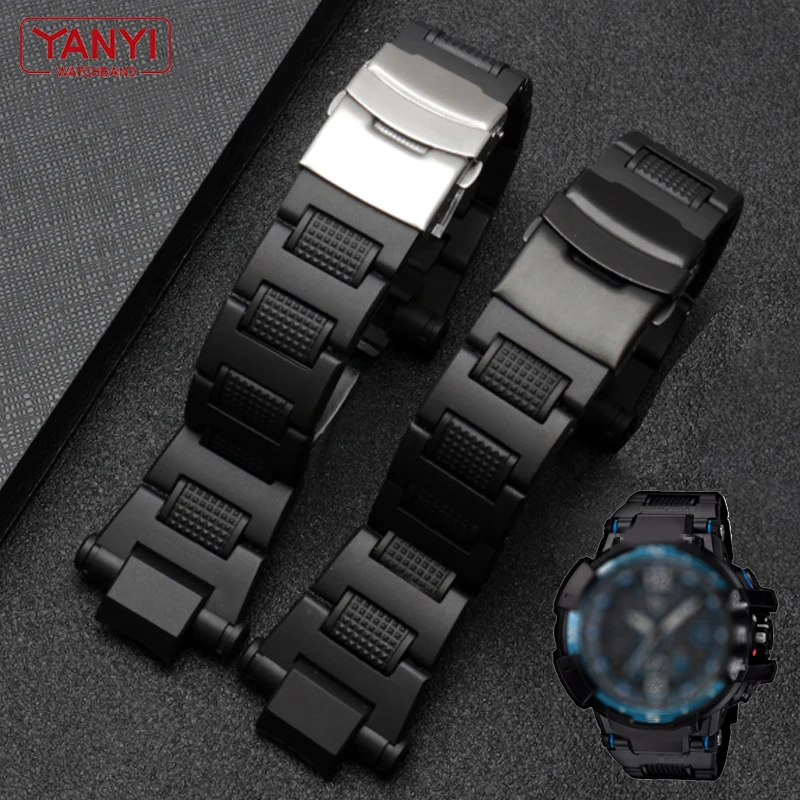 Plastic wathband for casio GW-A1100FC GW-A1000 GW-4000 GA-1000 watch strap watches bracelet mens sport wristwatches band