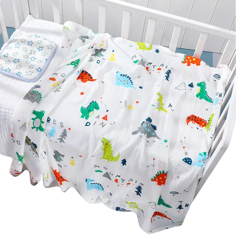 Bamboo Cotton Swaddle Wrap Baby Blanket Newborn Baby Swaddle Infant Wrap Soft Baby Bath Towel Swaddle Blankets