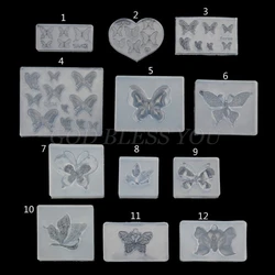 Cute Butterfly Silicone Resin Molds Earring Necklace Pendant Jewelry Tools   Drop Shipping