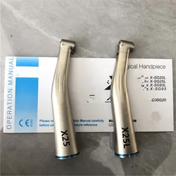 Dental Low Speed Micromotor Handpiece E-type Connector Contra Angle Hand Piece 1:1 Ratio Non-optic/optic Handpiece For X25/X25L