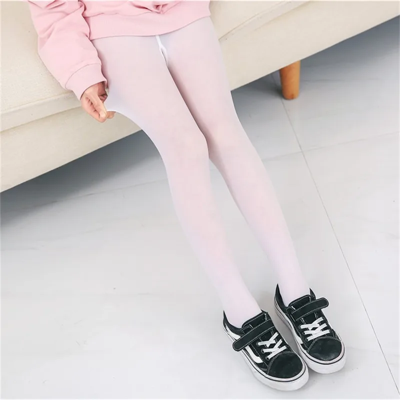 3-12 Years Old Spring Summer Children Tights Girls Pantyhose Solid Color Children Pantyhose Breathable Kids White Dance Stocking