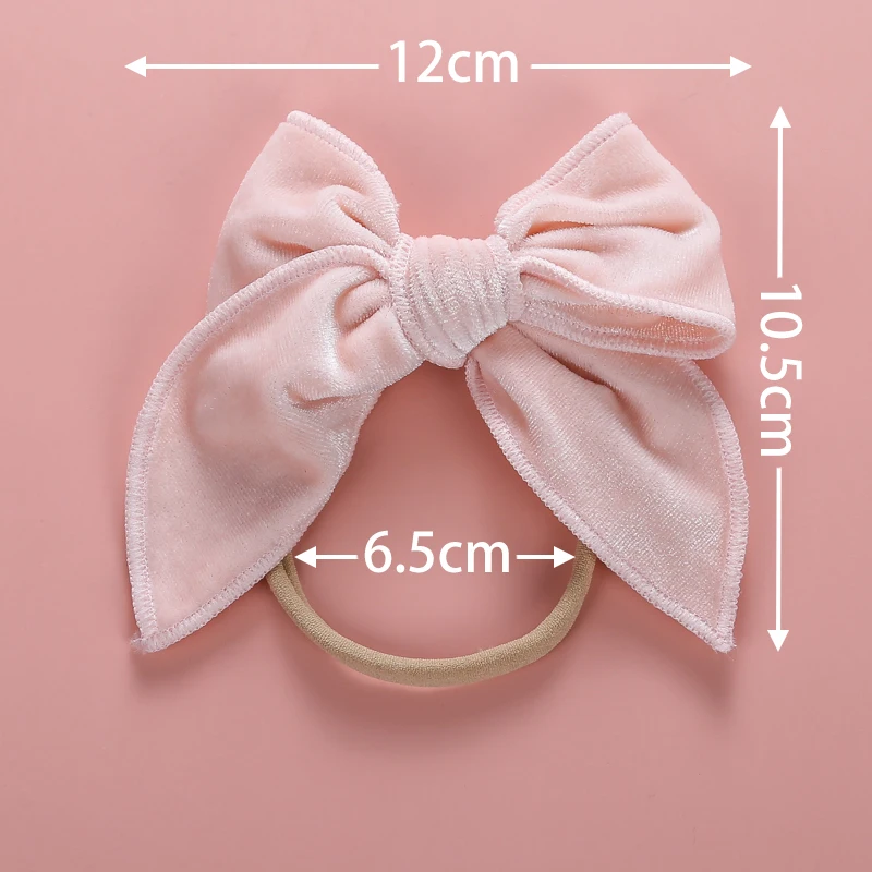 Korea Haar Bogen Samt Turban Stirnbänder Für Mädchen Scrunchie Einfarbig Bogen Knoten Haar Bands Für Baby Mädchen Nette Zubehör 2022