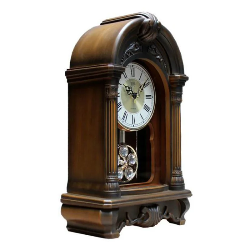 

Luxury Pendulum Wall Clock Chinese Wood Large Retro Desk Wall Clock Reloj De Pared Farmhouse Decor Best Selling 2019 Products