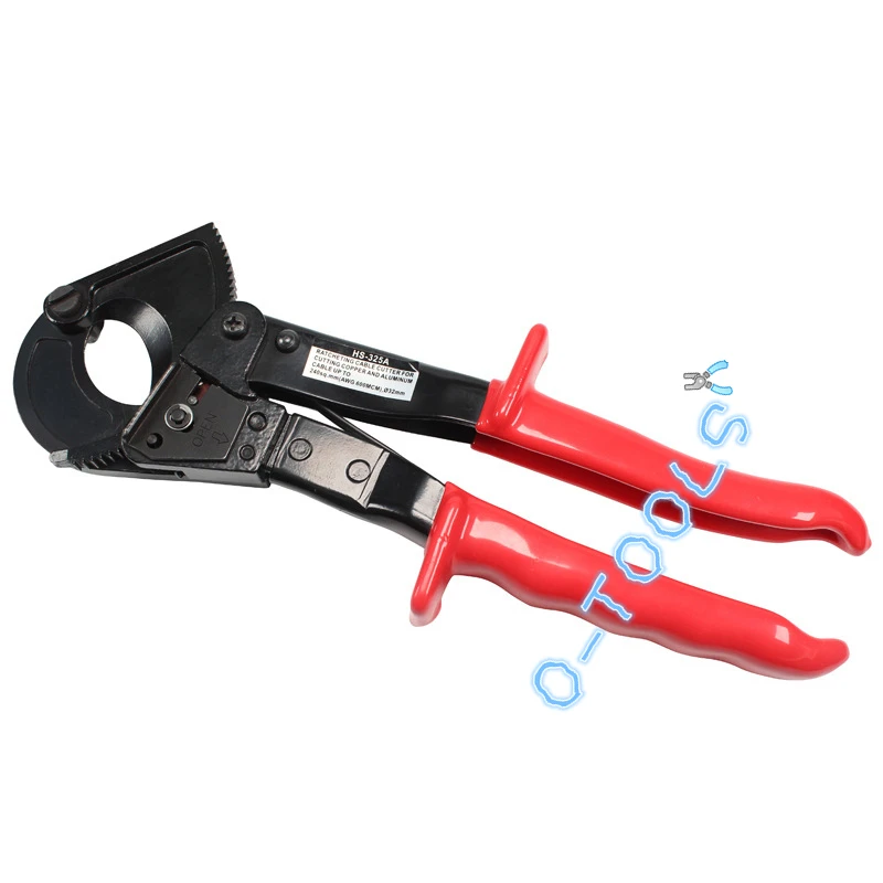 래칫 케이블 절단 도구 와이어 절단기, 강철 또는 철사 HS-325A 절단 불가, 최대 240mm2
