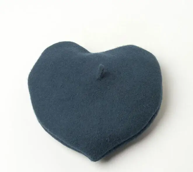 A big love hat New fashion women berets female winter wool beret heart shape beret solid color warm wool hats