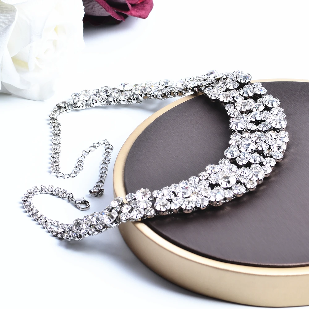 Necklace, Choker, Rhinestones, Gifts for Girls, Fashionable, Luxurious, Shiny Jewellery, Fashion Accessories CORUIXI H029828