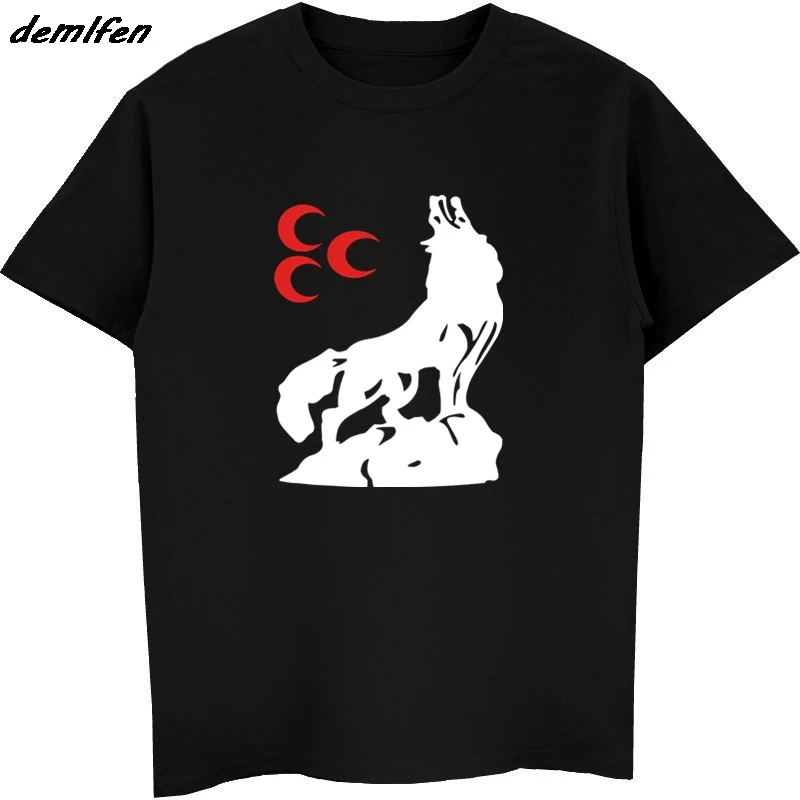 Hot Sale Black T-Shirt Bozkurt Turkei Dna Turkey It's In My Dna Bozkurt Mhp/Schwarze Motiv Summer Hip Hop Tees Shirt Streetwear