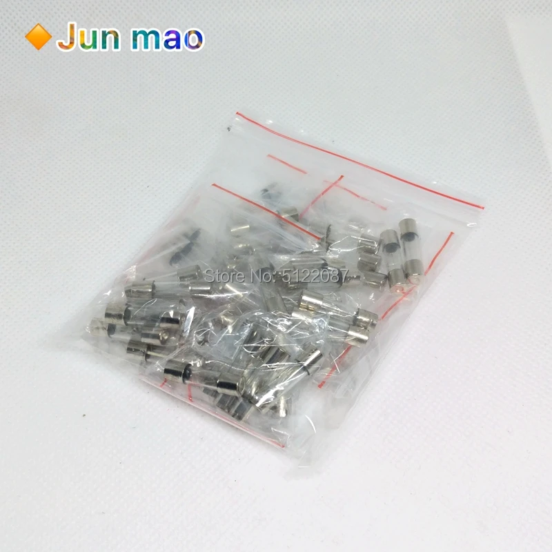 50PCS/LOT 10 Kinds 5x20mm Fast Glass Fuse Kit In Package 0.2A 0.5A 1A 2A 3A 5A 6A 8A 10A 15A /250V 5*20 Insurance Tube Package