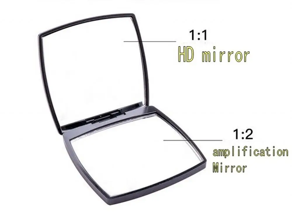 ファッションポータブル両面化粧鏡両面折りたたみフリップミラー美容鏡拡大鏡