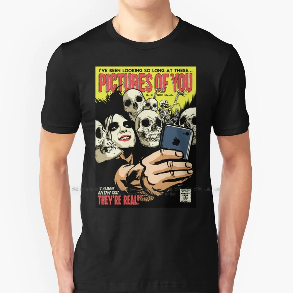 

Tfts | Pictures T Shirt Cotton 6XL Goth Horror Comics Vintage Retro Skull Skeleton Selfie