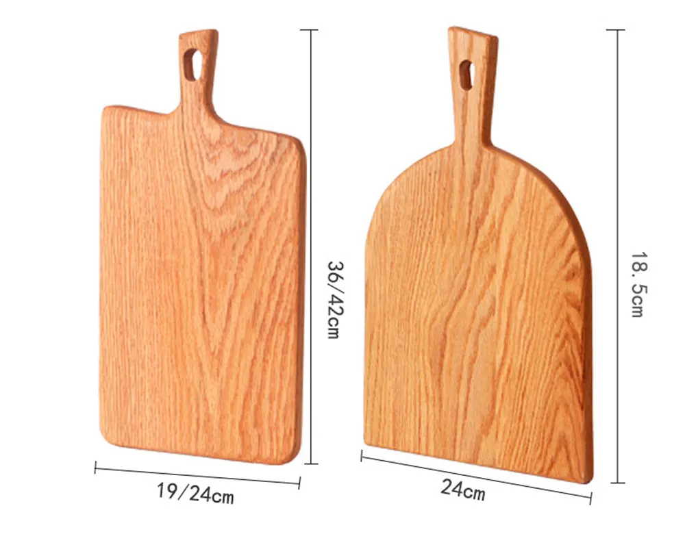 

1Pcs Wood bread tray vintage Chopping block Handle pizza board Nordic cake food photography props wooden bread plate