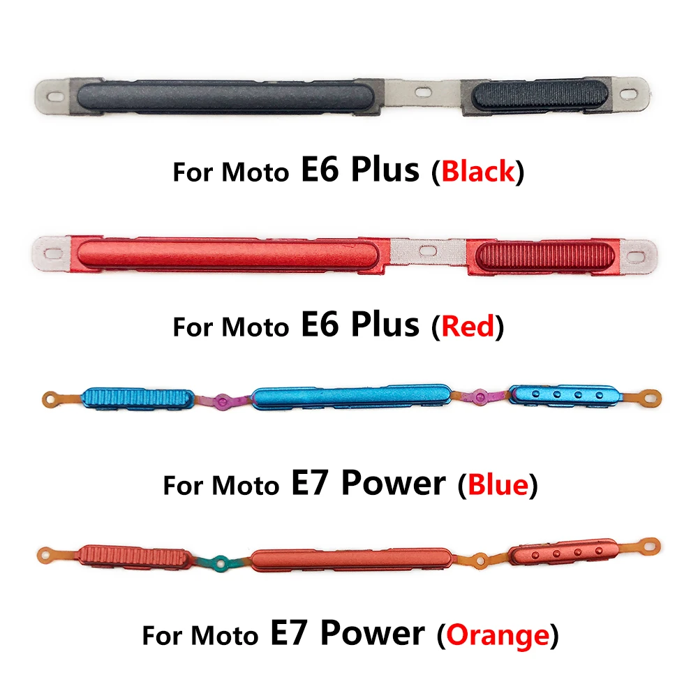 New Side Keys Power + Volume Buttons Replacement Parts For Motorola Moto E6 Plus E7 Power G Power 2021 G60 G9 Play