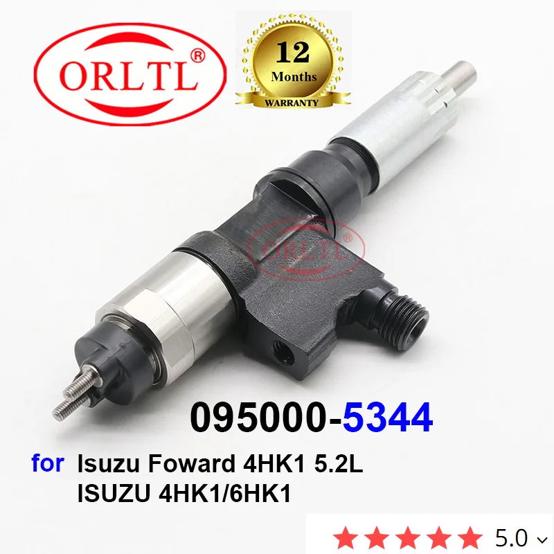 

ORLTL 095000-5344 Common Rail Diesel Injector 0950005344 Nozzle 5344 8-97602485-6 9709500-534 For Isuzu Foward 1 5.2L4HK1/6HK1