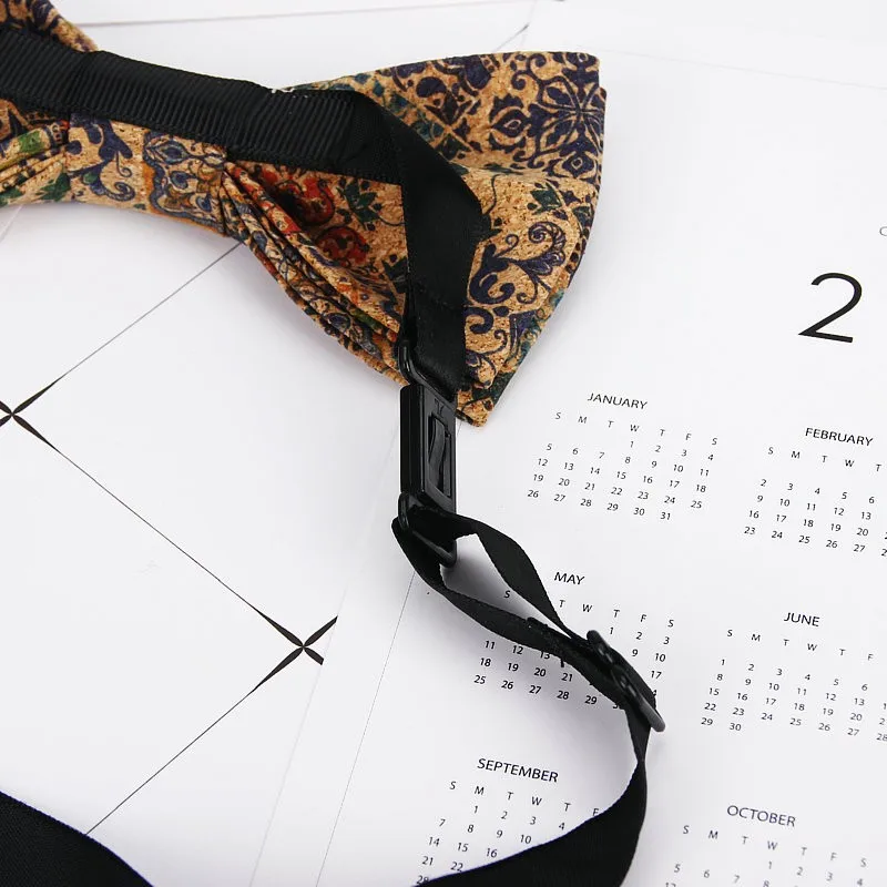 Image 5: Nministériels d papillon en bois de liège pour hommes, nouveauté, fleur faite à la main, kwear de la présidence, fête de mariage à carreaux, cadeau en bois pour adultes, nouvelle mode