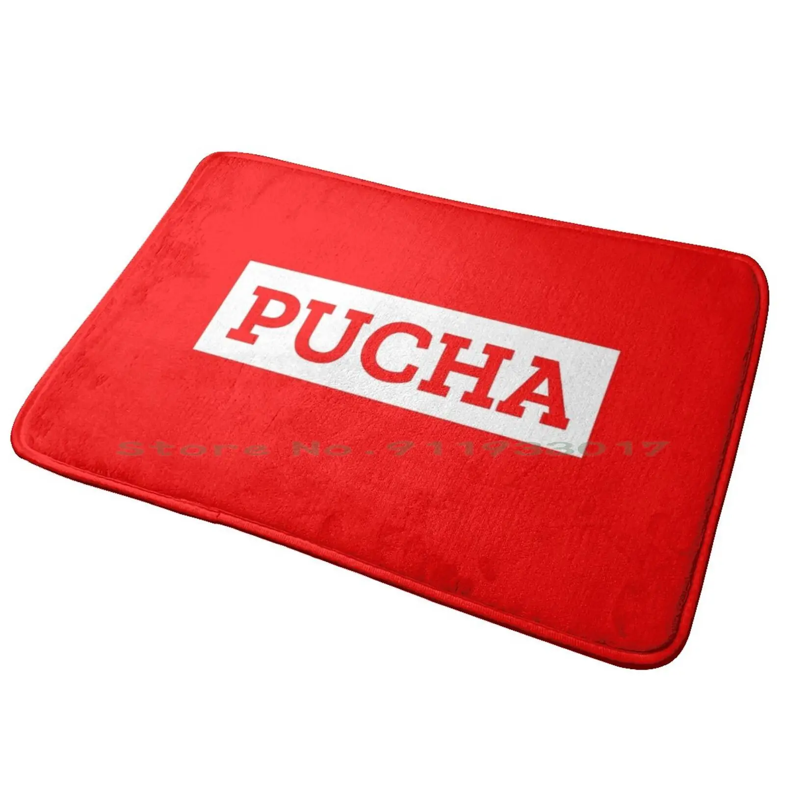 Pucha Entrance Door Mat Bath Mat Rug Mini Bus Minimalism Race Car Minimalistic Race Day Minimum Ministry Cartoon Funny Movie