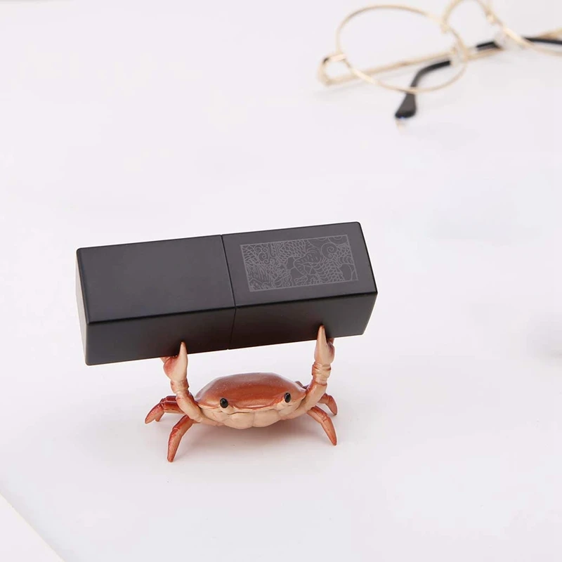 New Japanese Creative Cute Crab Pen Holder Weightlifting Crabs Penholder Bracket Storage Rack Gift Stationery