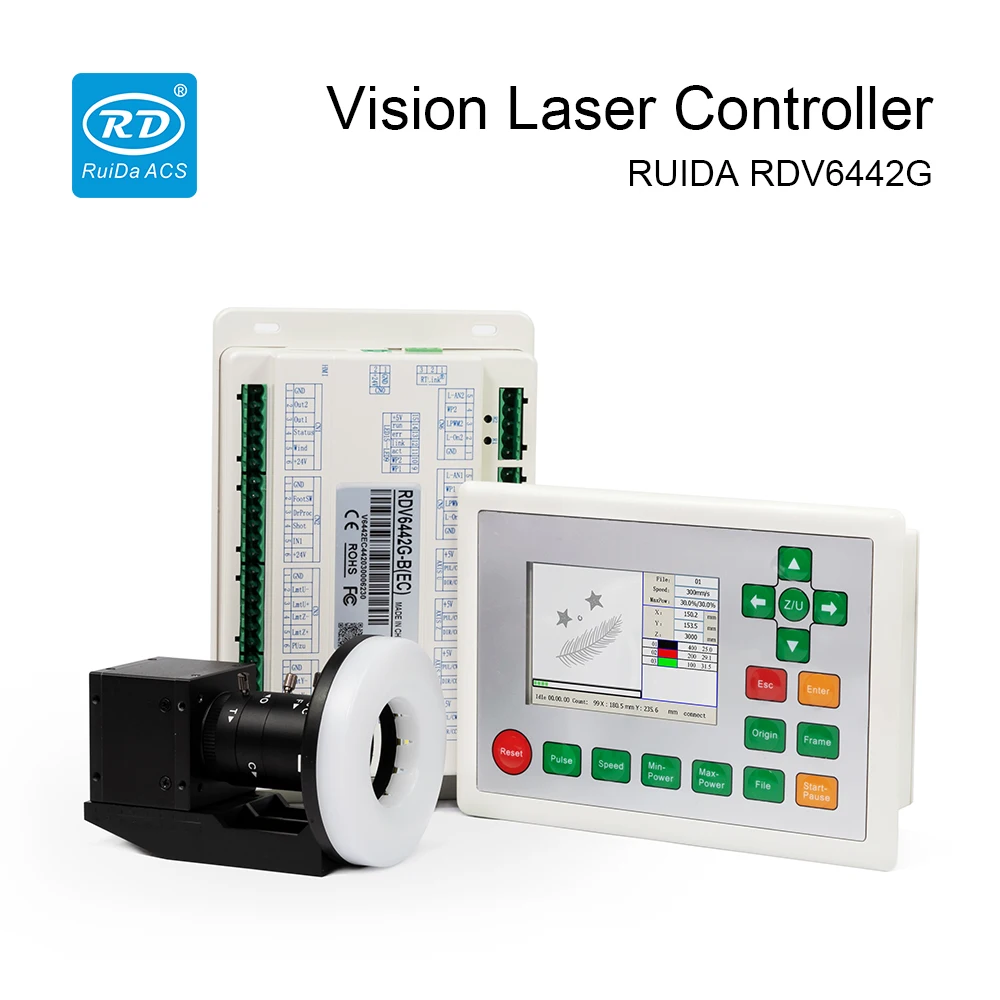 

Ruida RDV6442G Small Vision Cutting Laser Controller Card System Laser Control Panel for CO2 Laser Engraving Cutting Machine