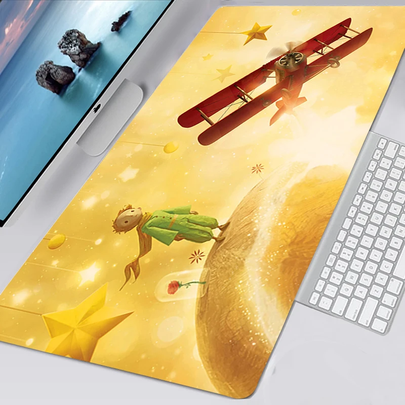 Alas Mouse The Little Prince And The Fox Kawaii Gaming Octagores Mouse Pad Antiselip Ukuran Besar Octagepad Deskmat Tappetino Mouse