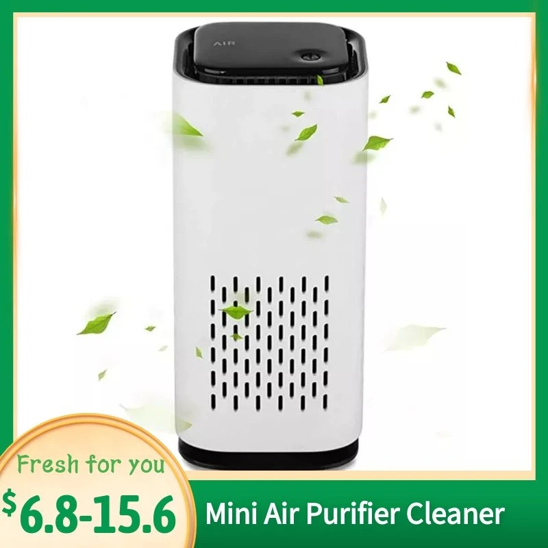 

Mini Air Purifier Cleaner with HEPA Filter Negative Ion Dust Odor Smoke Remover Night Light Low Noise for Home Office Car Use