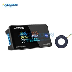 AC 50-300V DC 0-200V 10A 50A 100A Voltmeter Ammeter Power Energy Meter LED Digital AC Wattmeter Electric Meter W/ Reset Function