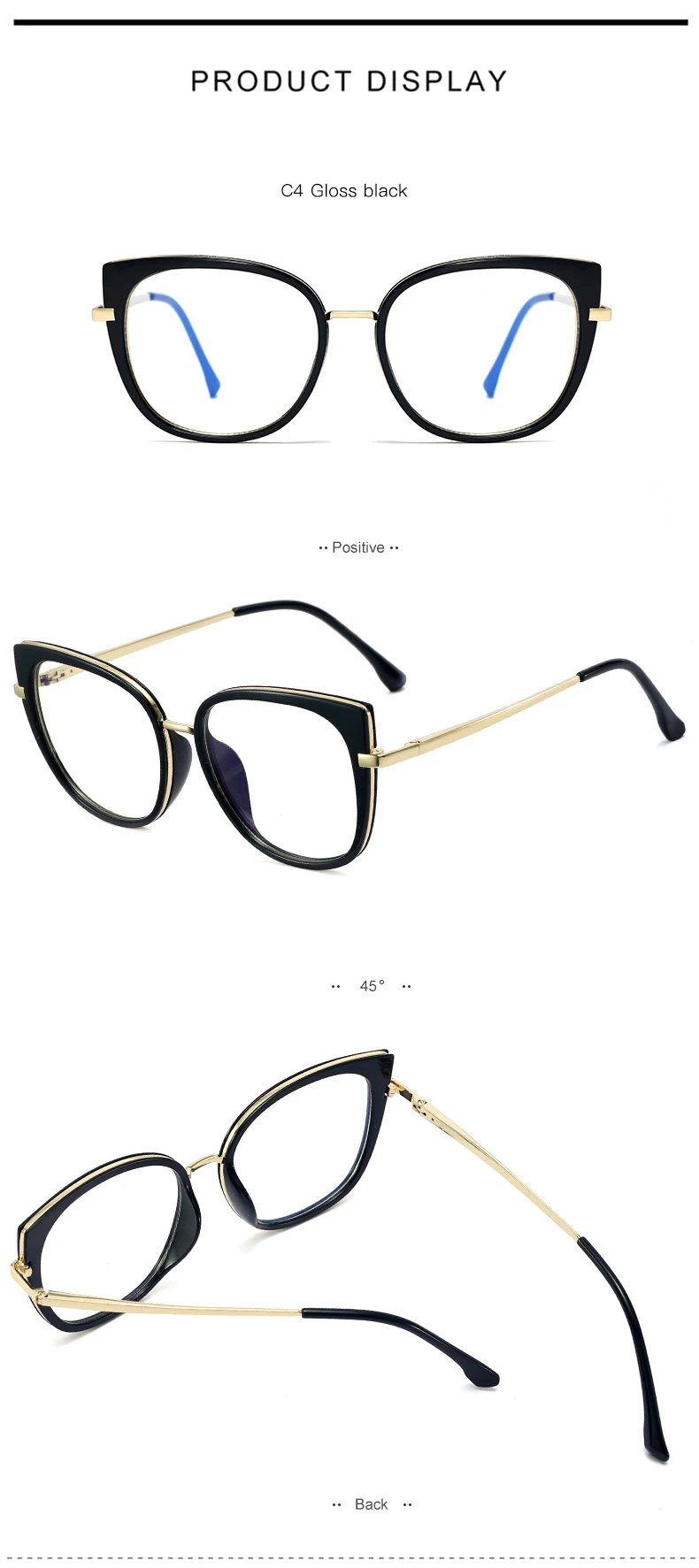 Blau Licht Blockieren Brille Rahmen für Frauen Brillen UV400 Filterung Schädlichen Blau Ray Optische Brillen Brillen Rahmen Weibliche – Detail 8