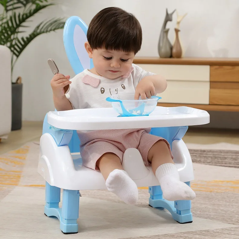 Children's Dining Chair Baby Dining Table Portable Foldable Children's Chair Back Chair Seat Small Stool Baby Eating Table