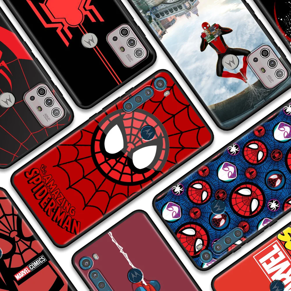 For MOTOROLA One Fusion Case for Moto G10 G9 G8 Plus Play Power One G20 G30 G40 G50 G60 Edge 20 Shell Marvel Spiderman Comic