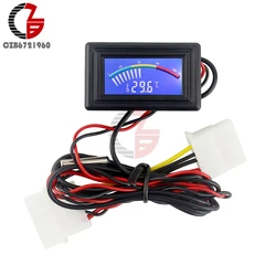 C/F USB Thermometer LCD Analog Digital Car PC Temperature Meter Indoor Aquarium Incubator Temp Detector Tester DC 5V 12V 24V