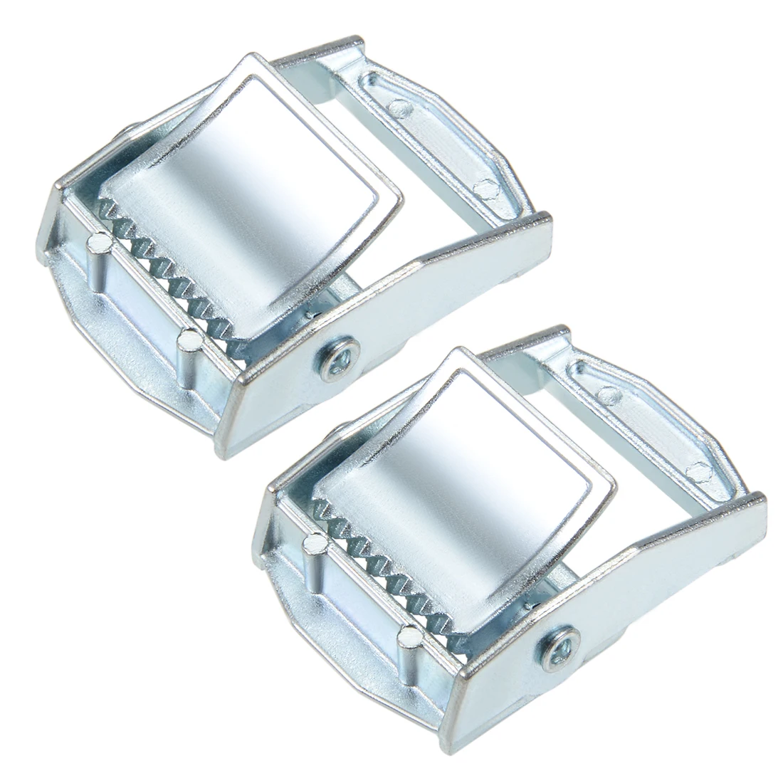 uxcell 2Pcs Zinc Alloy Cam Buckle Lock Silver Tone for 25mm Tie Down Strap