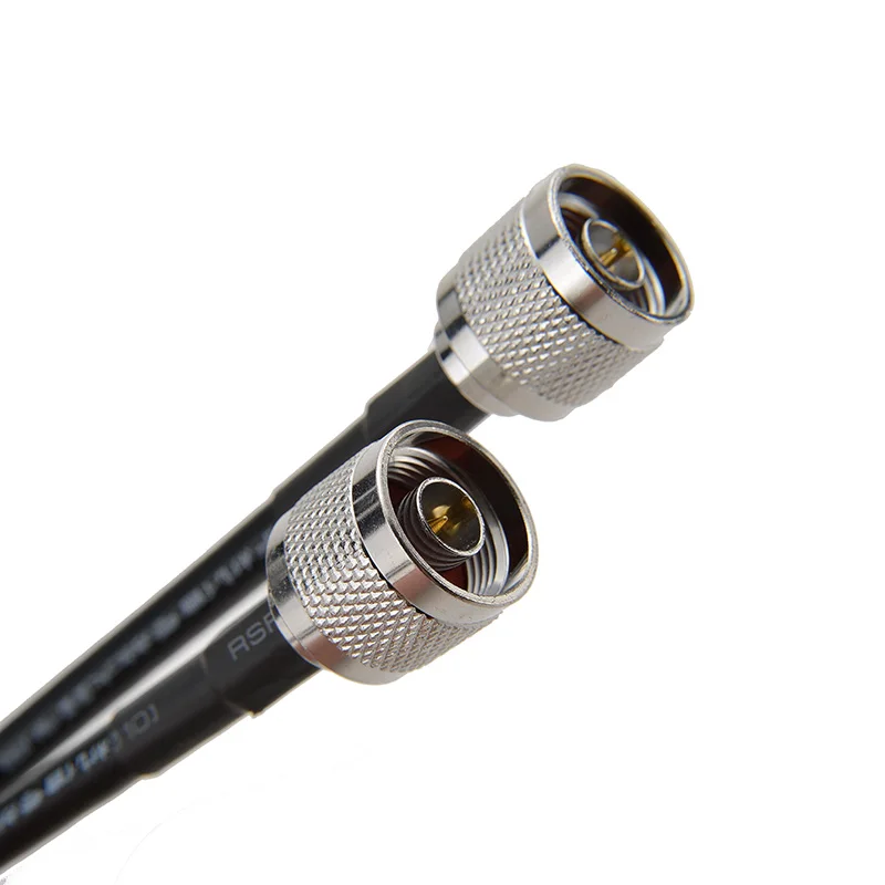 GOBOOST Black 10 Meters 5D Coaxial Cable With N-Male Connector For Cell Phone Signal Booster Amplifier repeater And Antenna