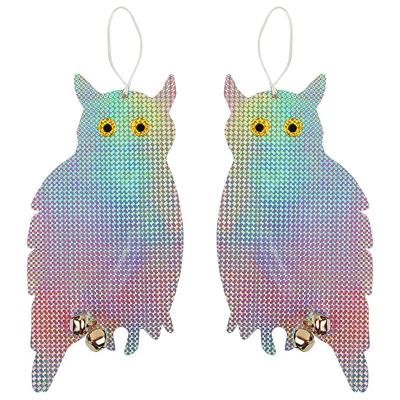 2PCS Owl Bird Repellent Bird Deterrent Hanging Device Effectively Keep Birds Away Scare Away Birds Garden Supplies