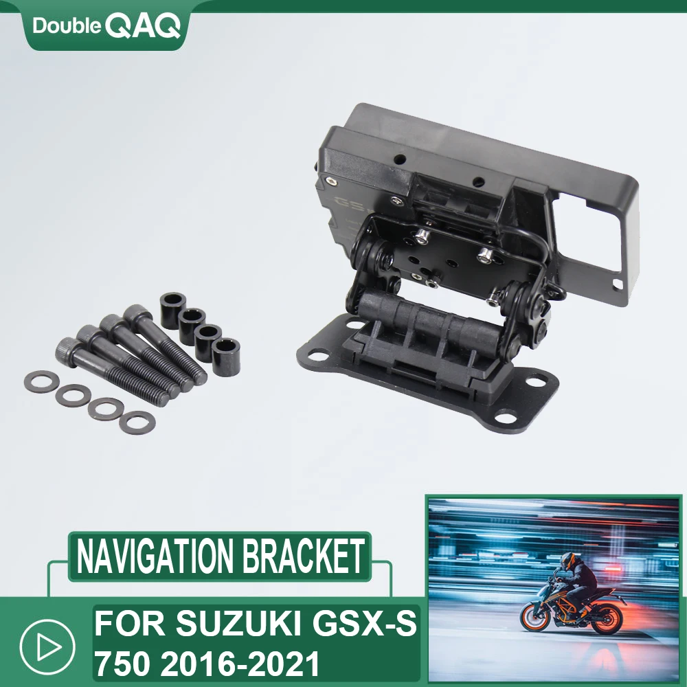 

Motorcycle Black Mobile Phone Holder GPS Stand Bracket GSX-S750 For Suzuki GSX-S 750 2016 2017 2018 2019 2020 2021