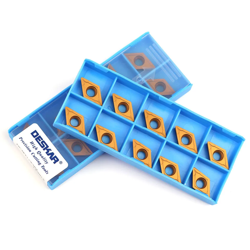 DESKAR DCMT11T304 DCMT11T308 LF9018คุณภาพสูงคาร์ไบด์แทรกเครื่องมือเครื่องกลึงคาร์ไบด์การประมวลผลเหล็ก