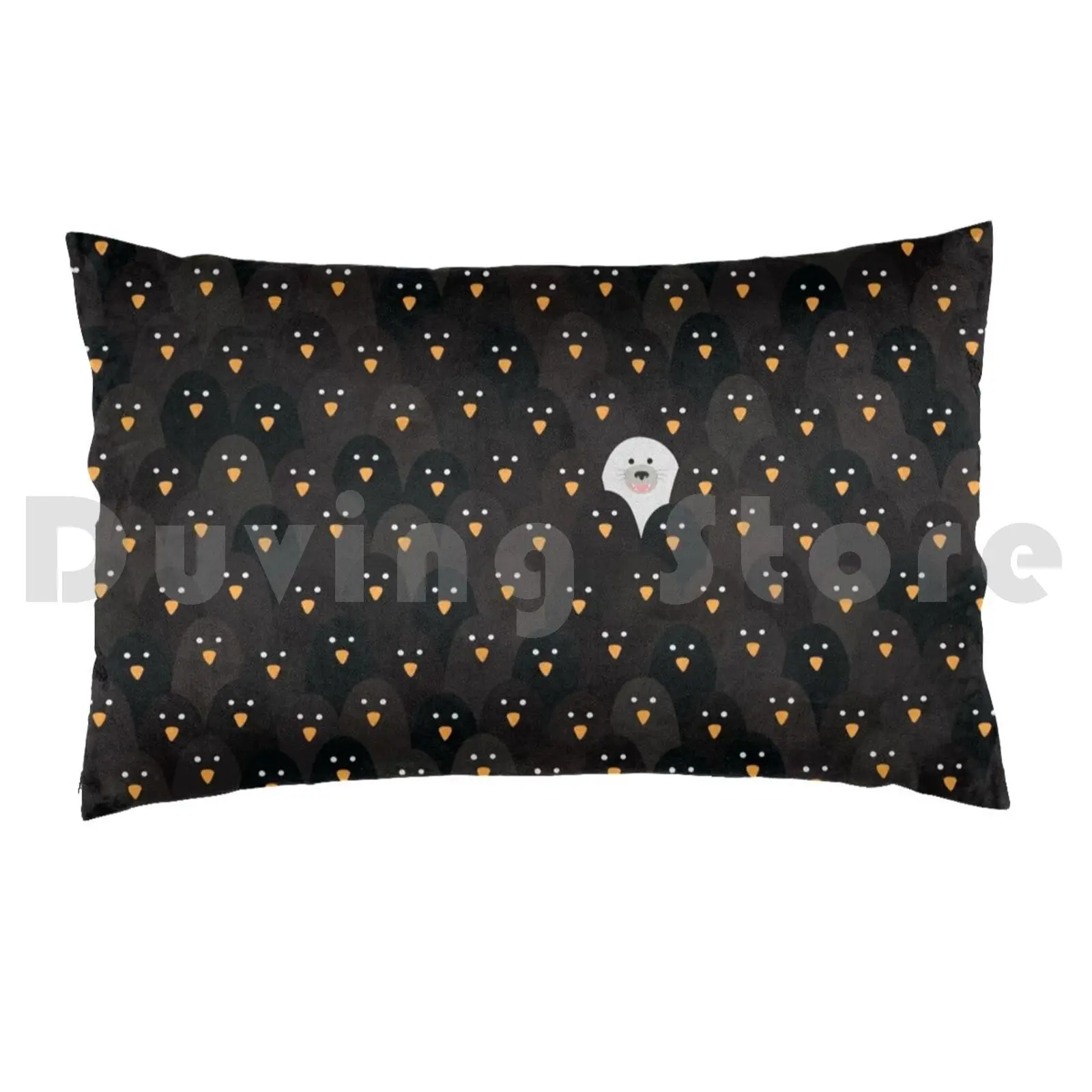 Penguin Huddle Pillow Case Printed 50x75 Penguin Penguins Seal Sea Lion Animal Animals Nature Wildlife Pattern